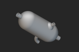 Three Chambered Double Gyroid TPMS Heat Exchanger